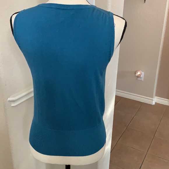 Grace Elements blue sleeveless lightweight  silk blend sweater vest Size XS/PP - Picture 9 of 14